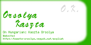 orsolya kaszta business card